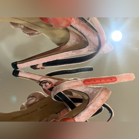 MARCO DE VINCENZO Velvet Sandals - PINK! - Picture 6 of 9